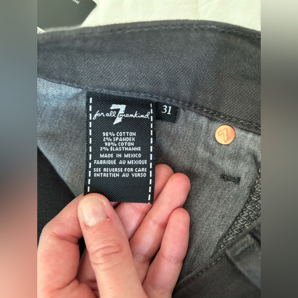 NWT 7 for all mankind, Men’s Slimmy jean, charcoal, 31 waist - Picture 7 of 12